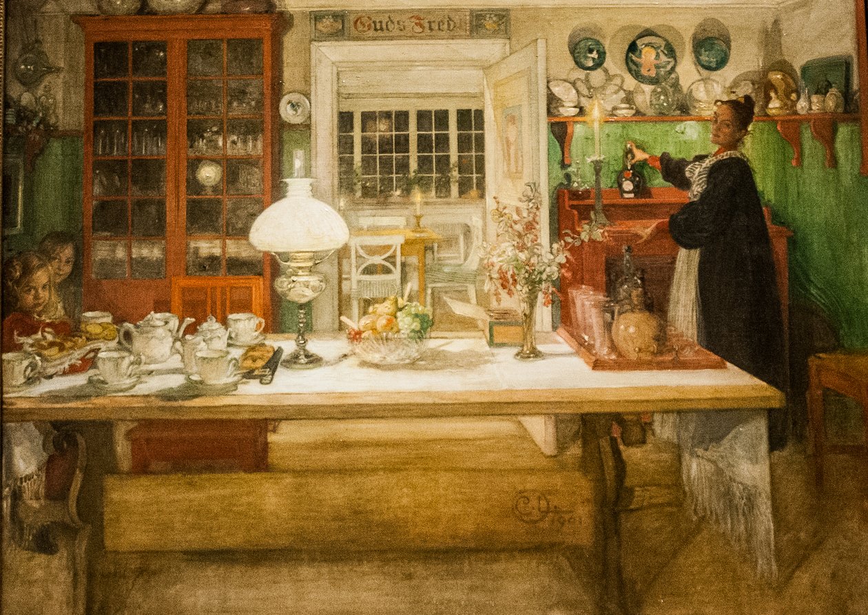 Vorbereitung auf ein Spiel von Carl Larsson
