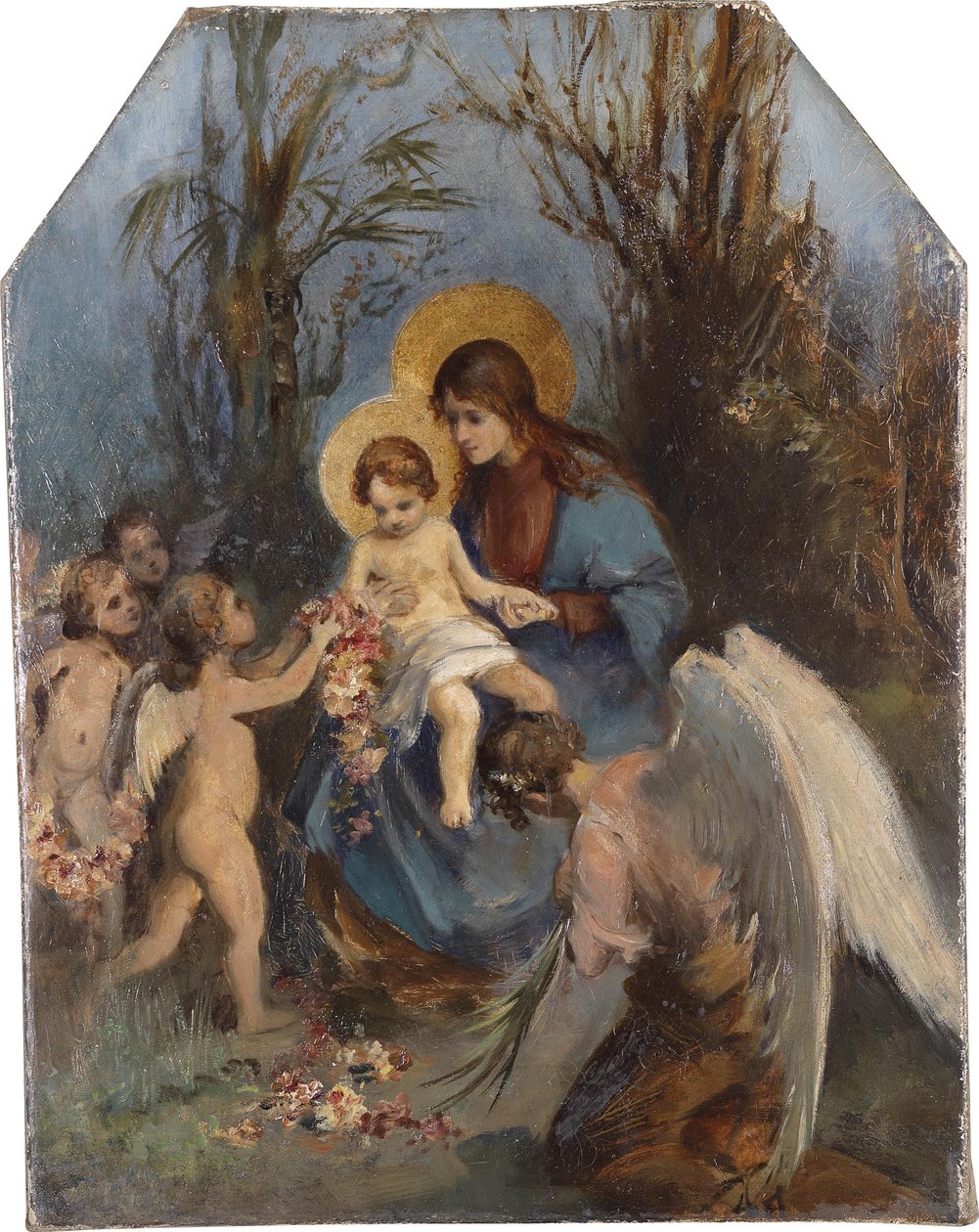 Ein Blumenkranz für das Jesuskind von Carl Rahl