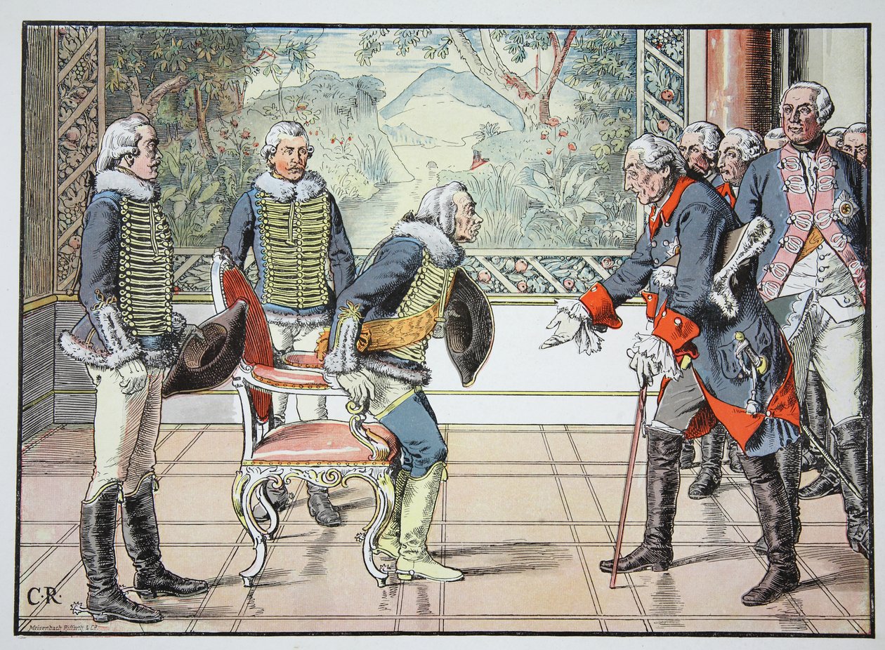 Friedrich der Große und der 85-jährige Zieten, 1784 von Carl Röchling