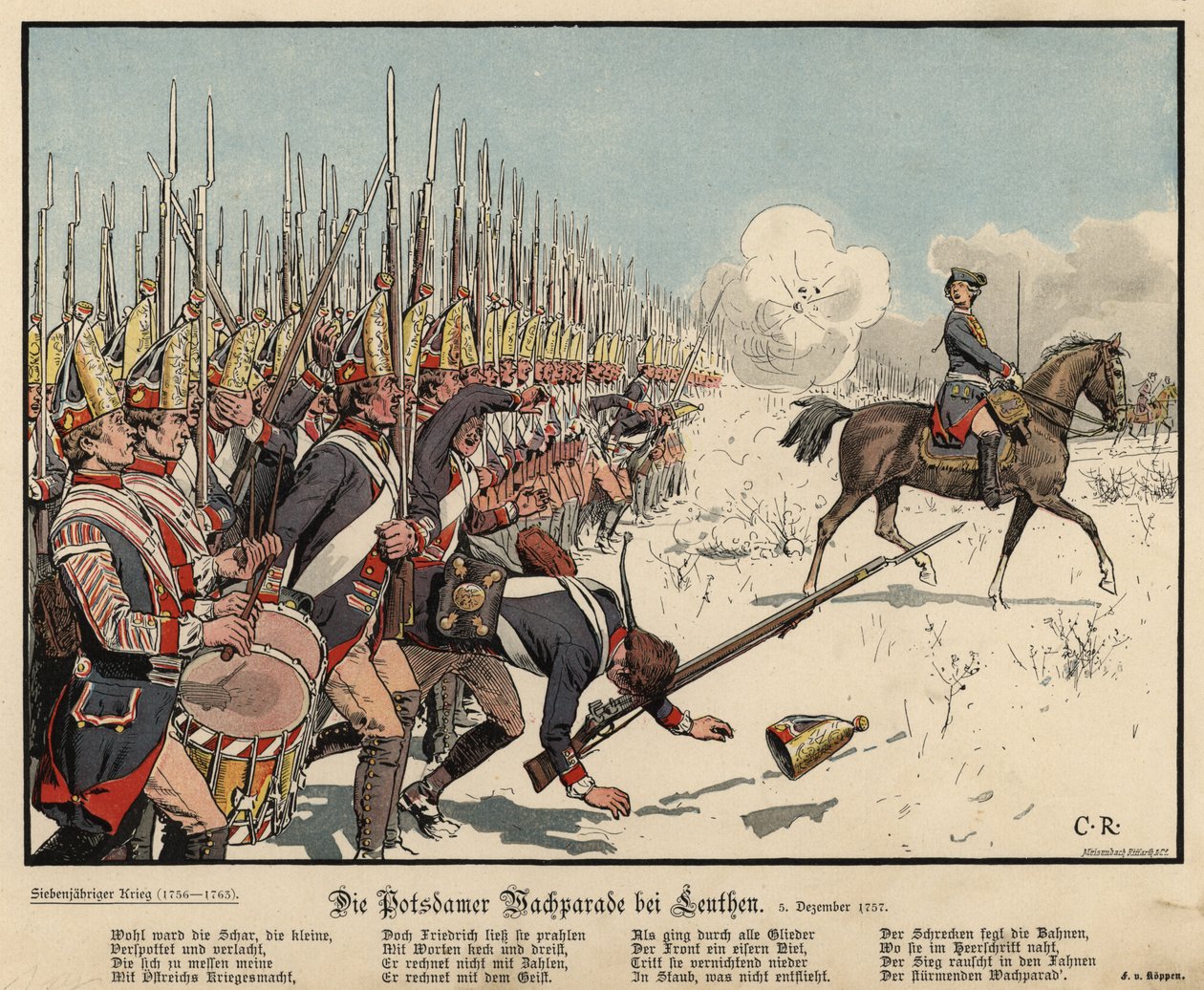 Preußische Infanterie in der Schlacht von Leuthen von Carl Röchling