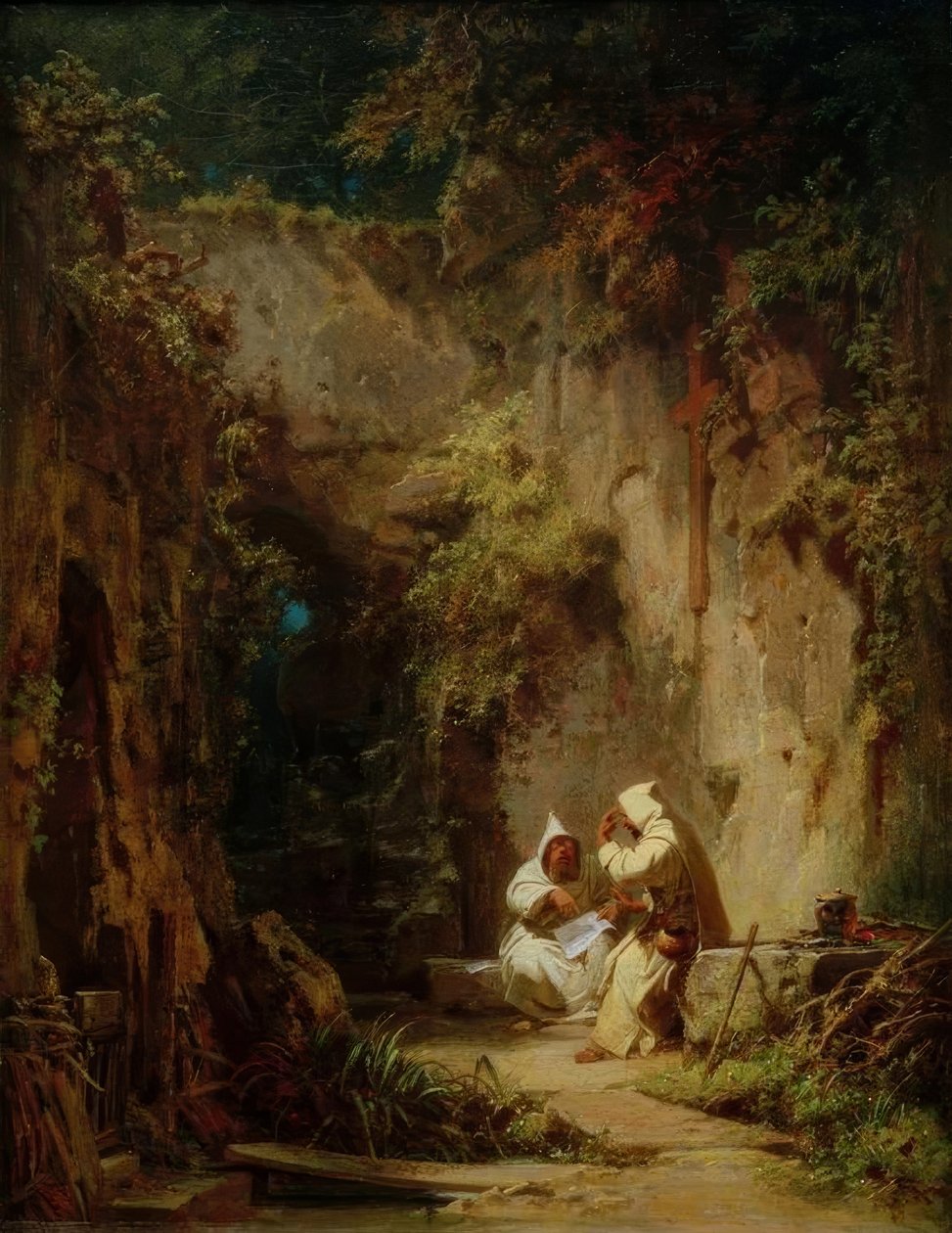 Disputierende Mönche von Carl Spitzweg