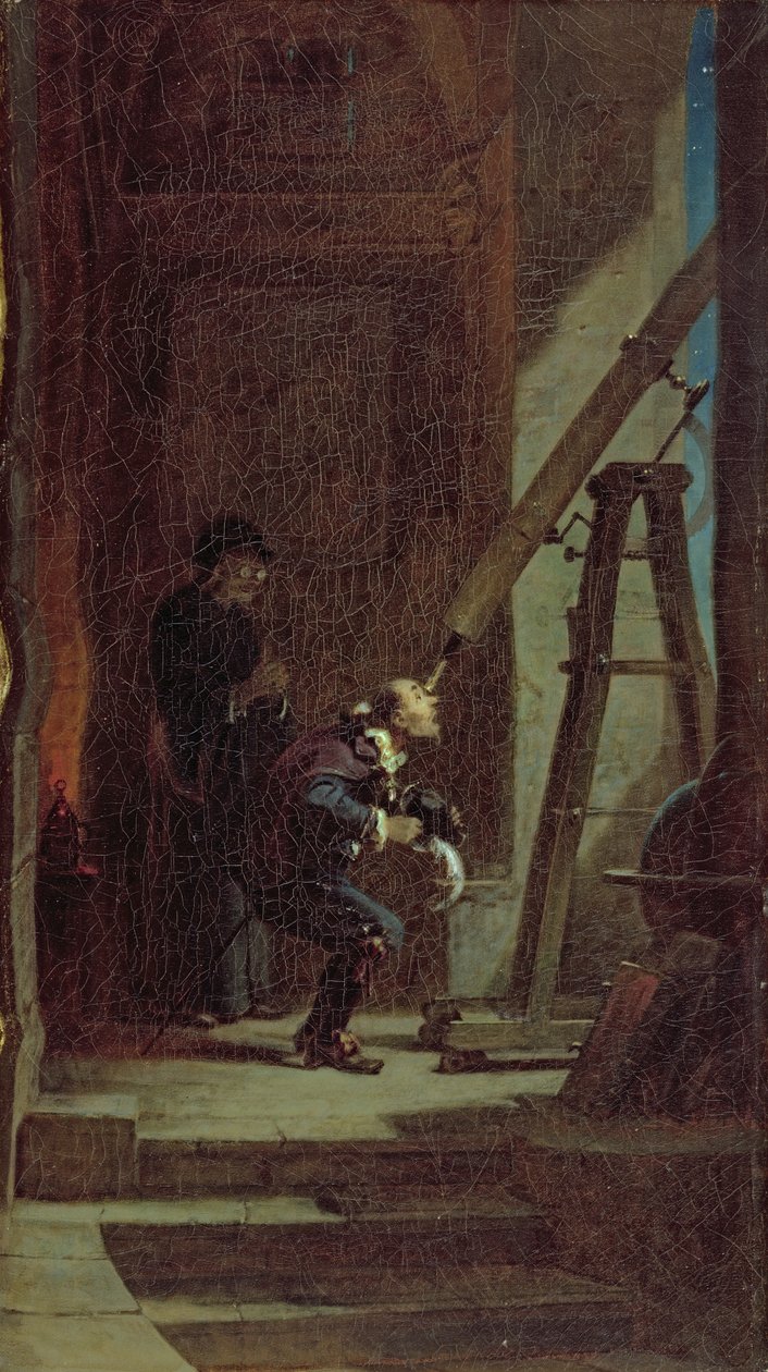 Der Sternengucker, ca. 1863 von Carl Spitzweg
