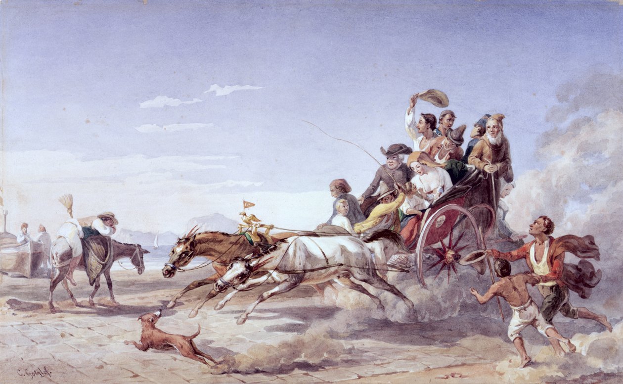 Frantic Neapolitan Barouche, 1828 von Carl Wilhelm Goetzloff