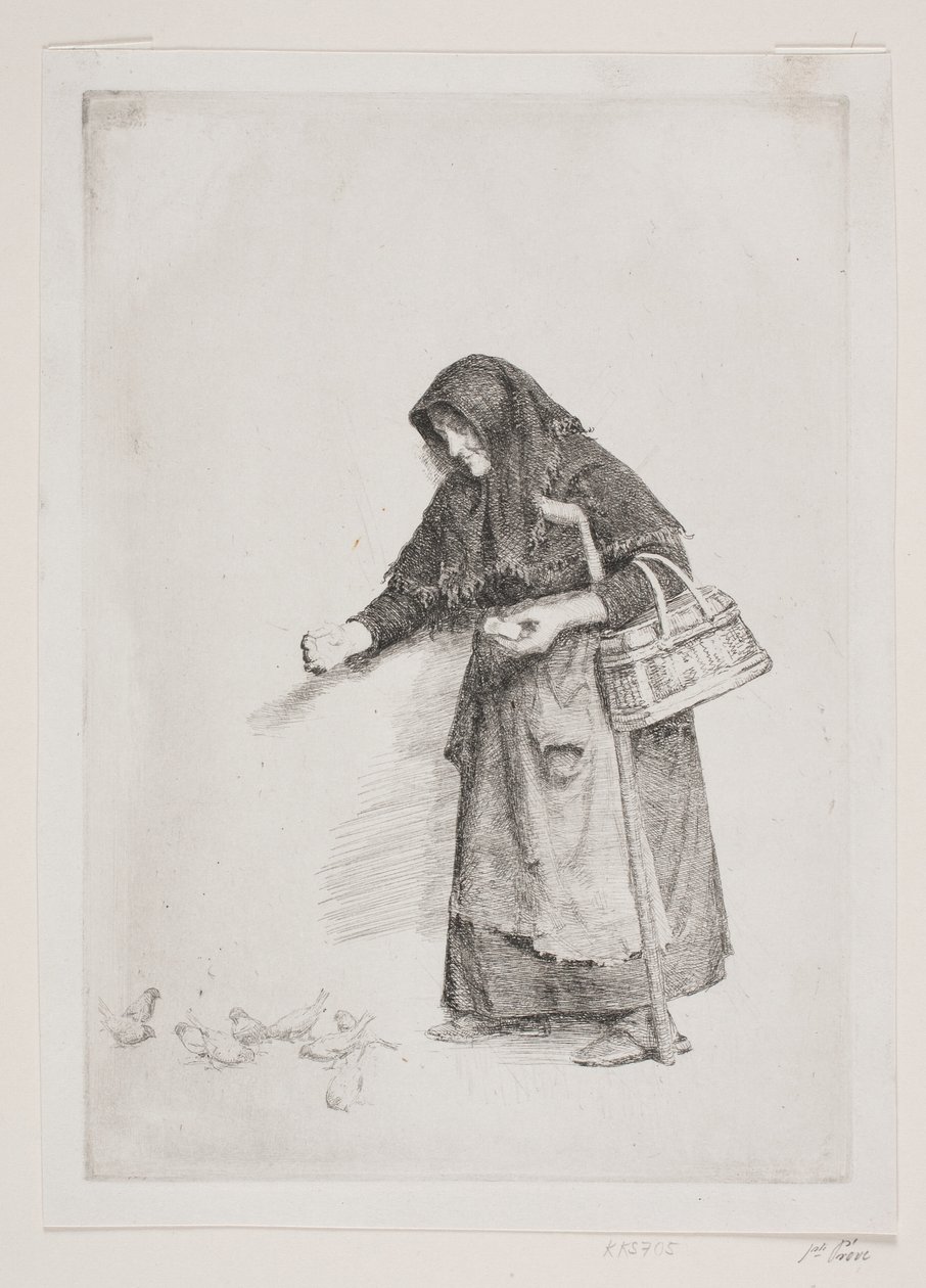 Die Frau mit den Spatzen von Carl Bloch