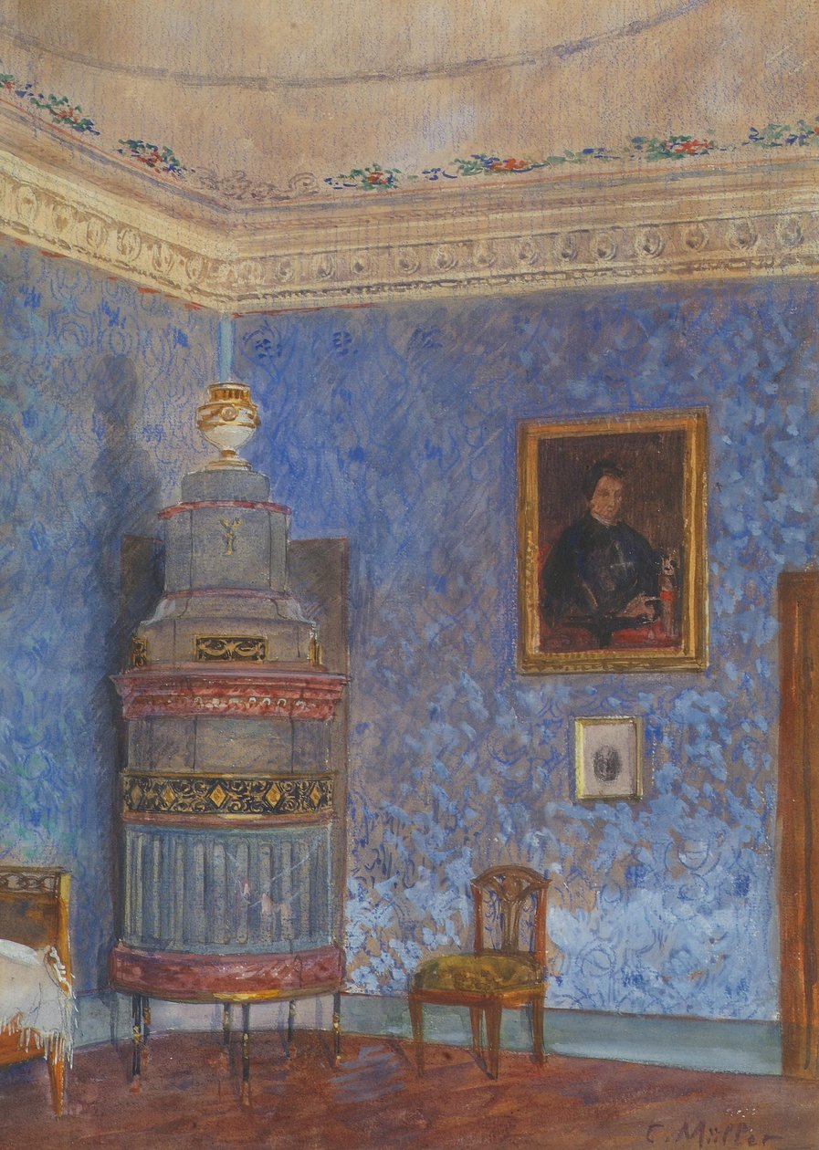 Blaues Interieur von Carl Max Müller