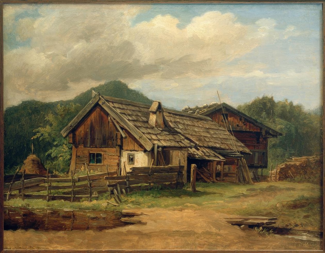 Bauernhäuser in Schlehdorf von Carl Morgenstern