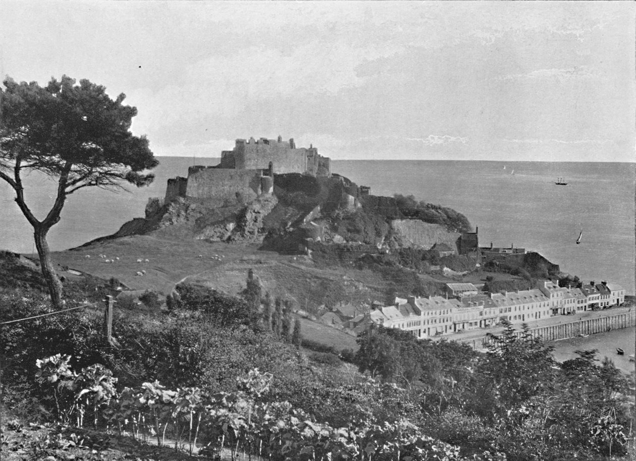 Mont Orgueil Castle, Jersey, um 1896 von Carl Norman