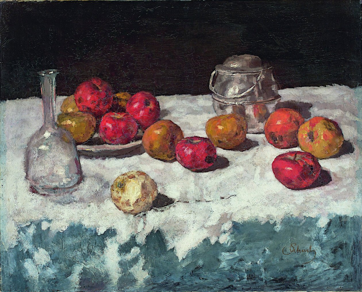 Stillleben mit Äpfeln, 1889 von Carl Schuch