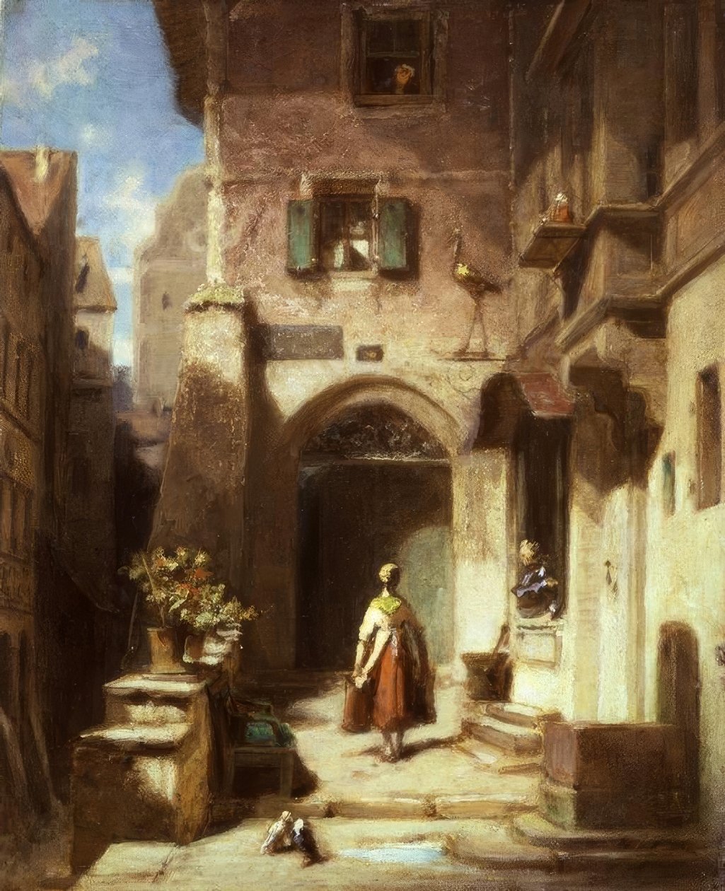 Bei der Storchenapotheke von Carl Spitzweg