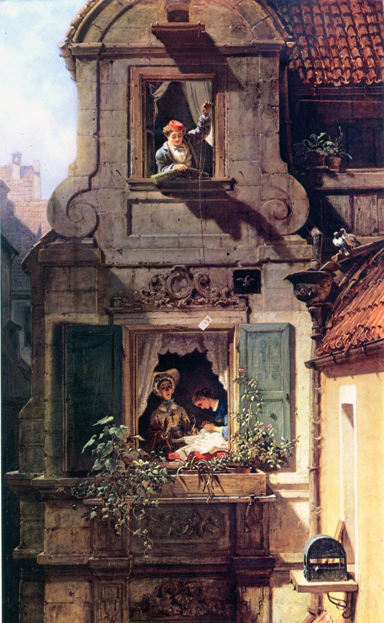 Der abgefangene Liebesbrief von Carl Spitzweg