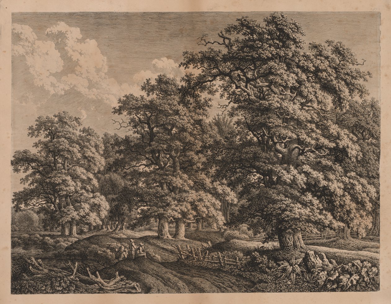 Landschaft und drei Figuren von Carl Wilhelm Kolbe I