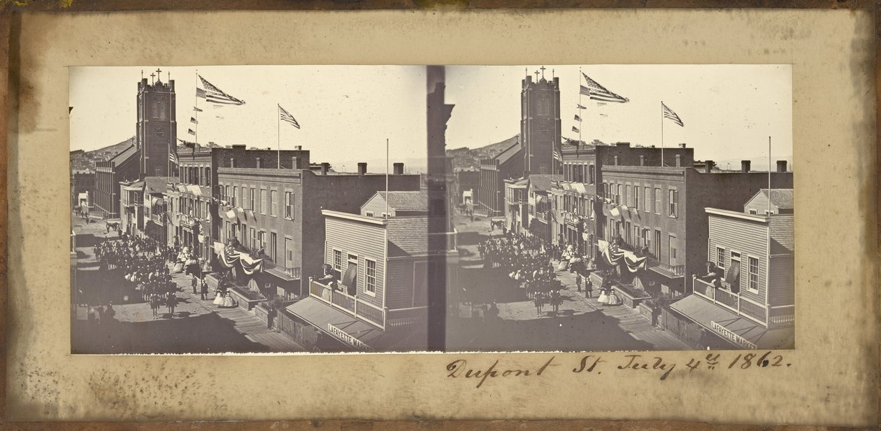 (Dupont Street, 4. Juli 1862) von Carleton E. Watkins