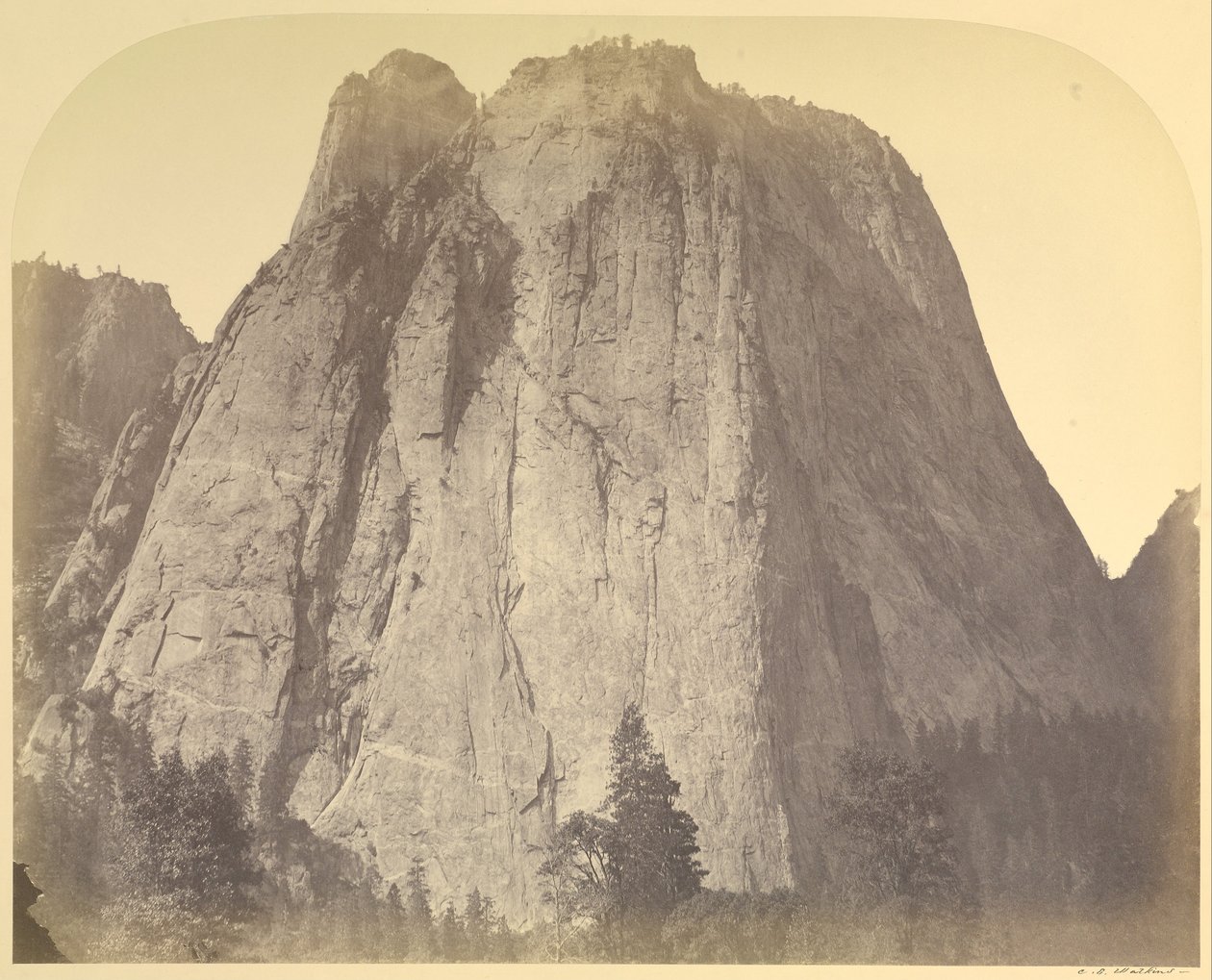 Cathedral Rock, Yosemite, Nr. 20 von Carleton E. Watkins