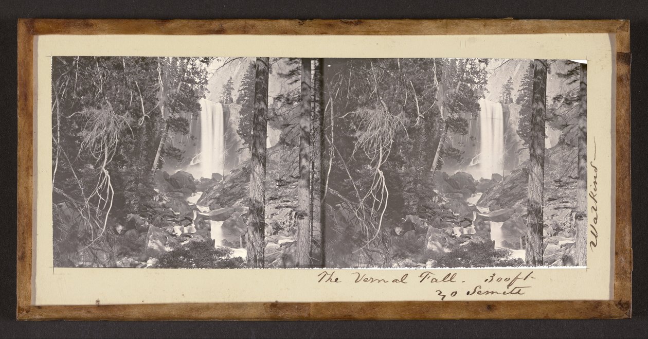 Der Vernal Fall. 300 ft. Yo Semite von Carleton Watkins