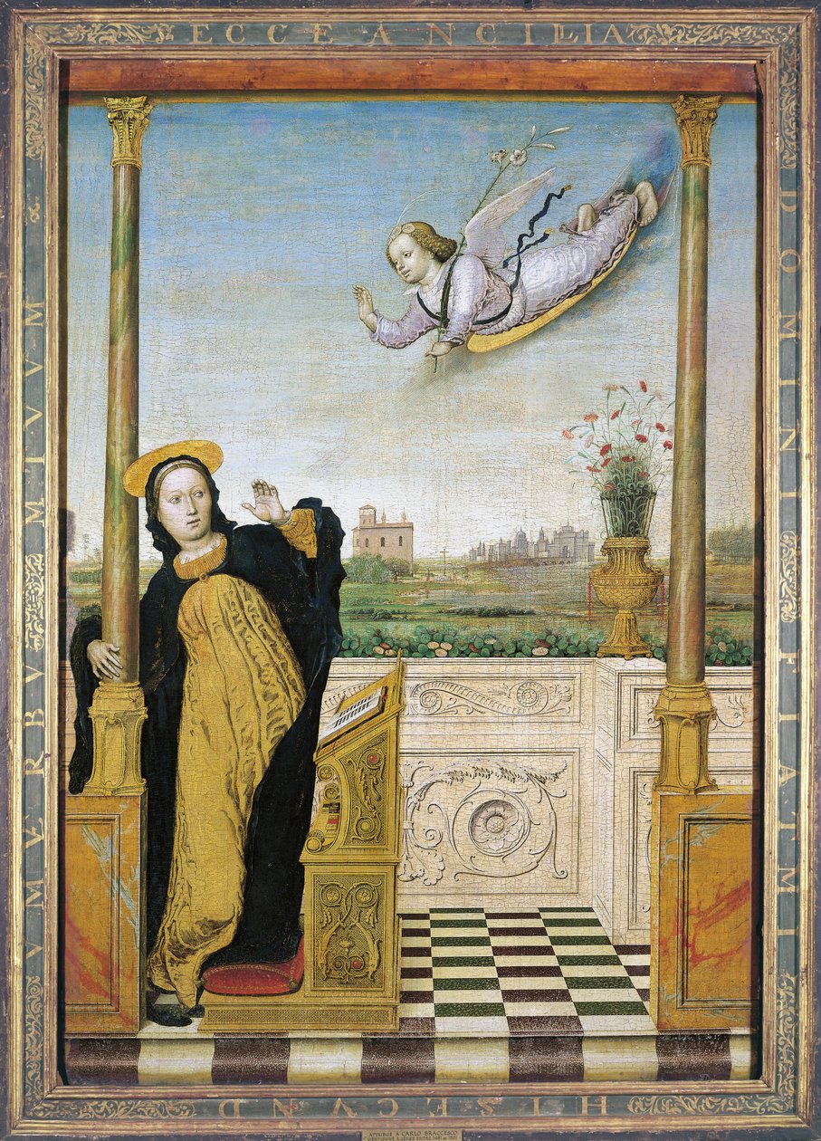 Triptychon, Mittelteil: die Verkündigung von Carlo Braccesco