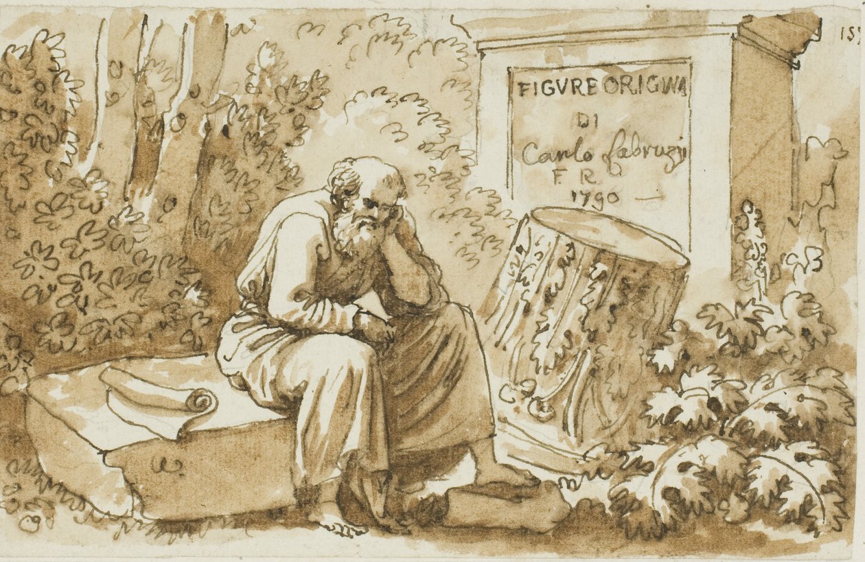 Skizze für Frontispiz zu Figure Originali von Carlo Labruzzi