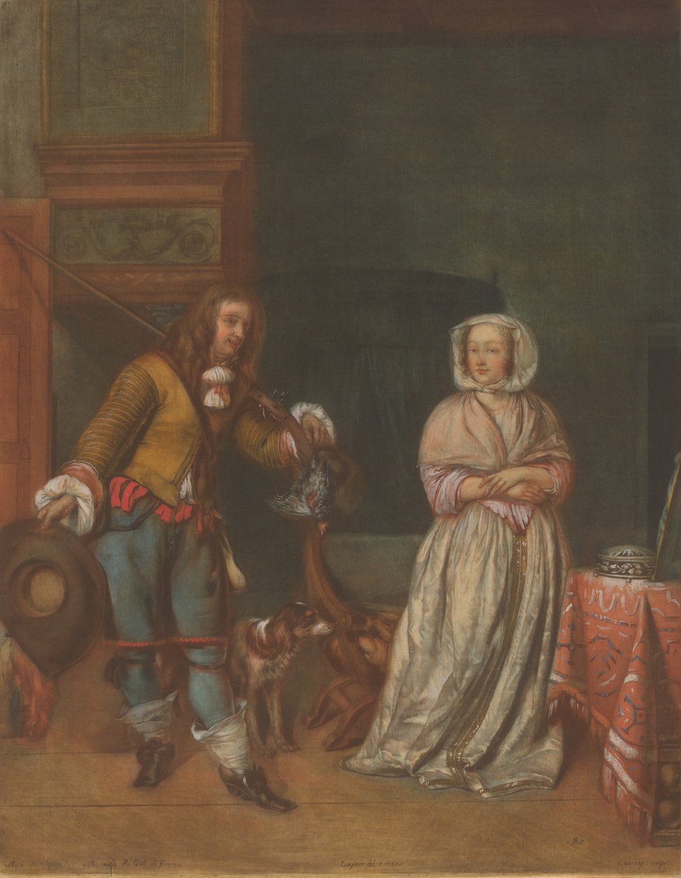 Jäger besucht eine Dame, 1783-1786 von Carlo Lasinio