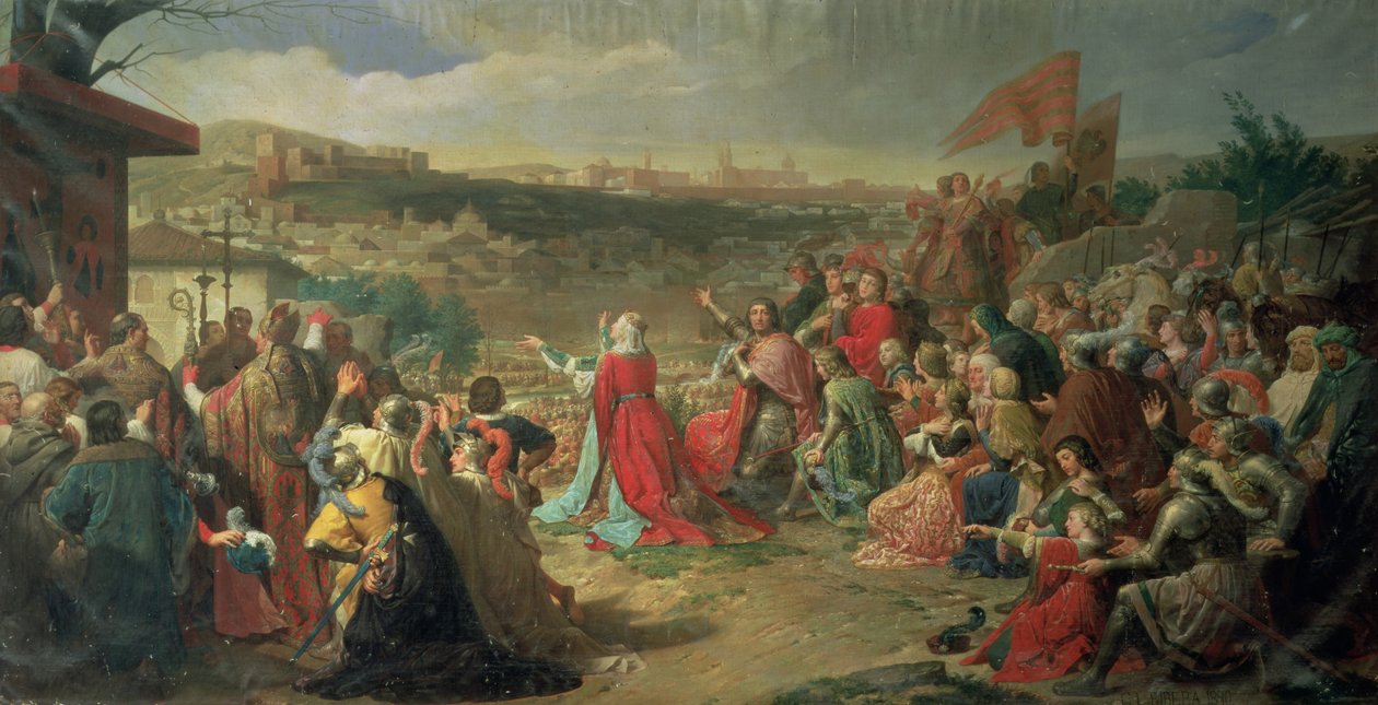 Der Fall von Granada, 1492, 1890 von Carlos Luis Ribera y Fieve
