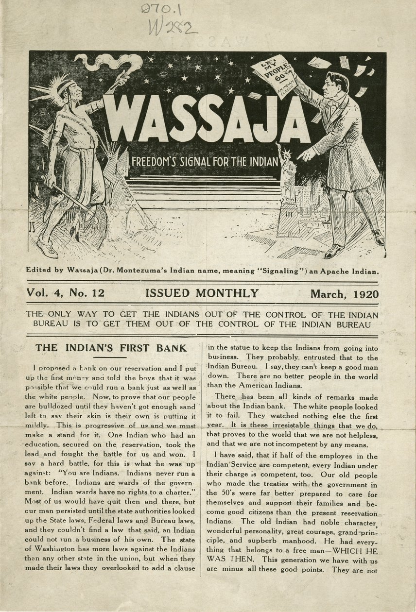 Ausgabe von Wassaja, Bd. 4, Nr. 12 von Carlos Montezuma