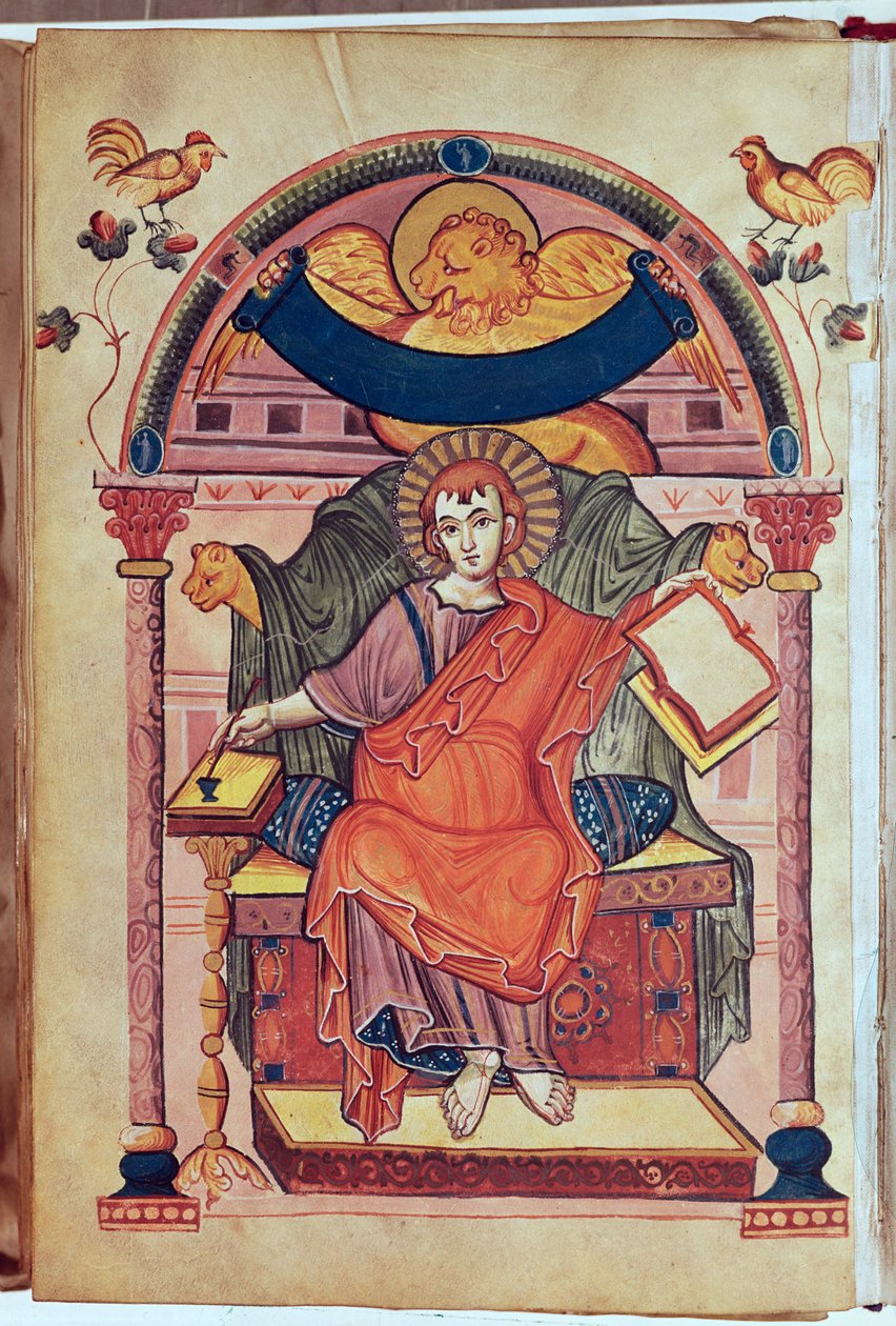 Cod.22 St. Markus, aus dem Ada-Manuskript von Carolingian School