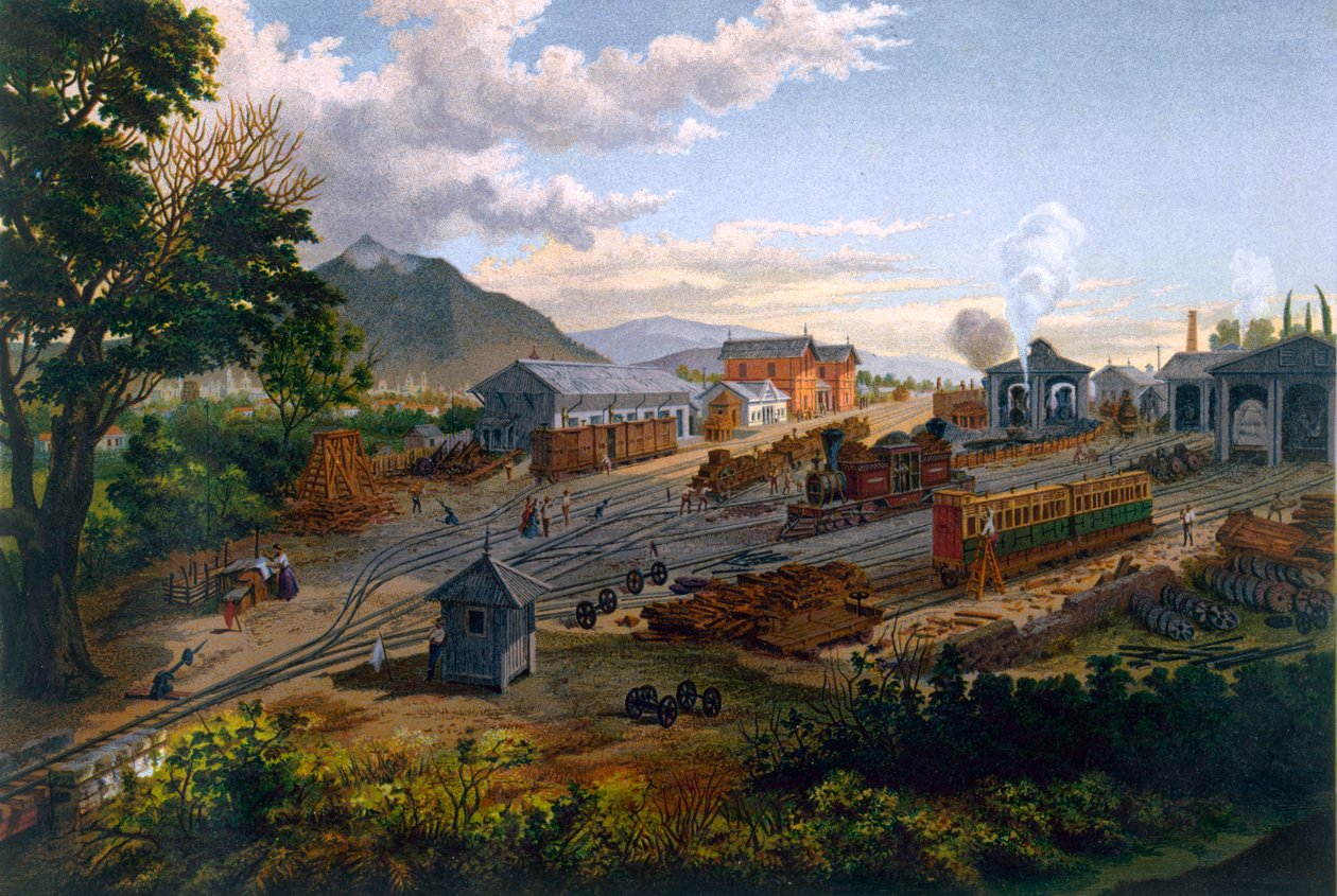 Bahnhof in Orizaba, 1878 von Casimiro Castro