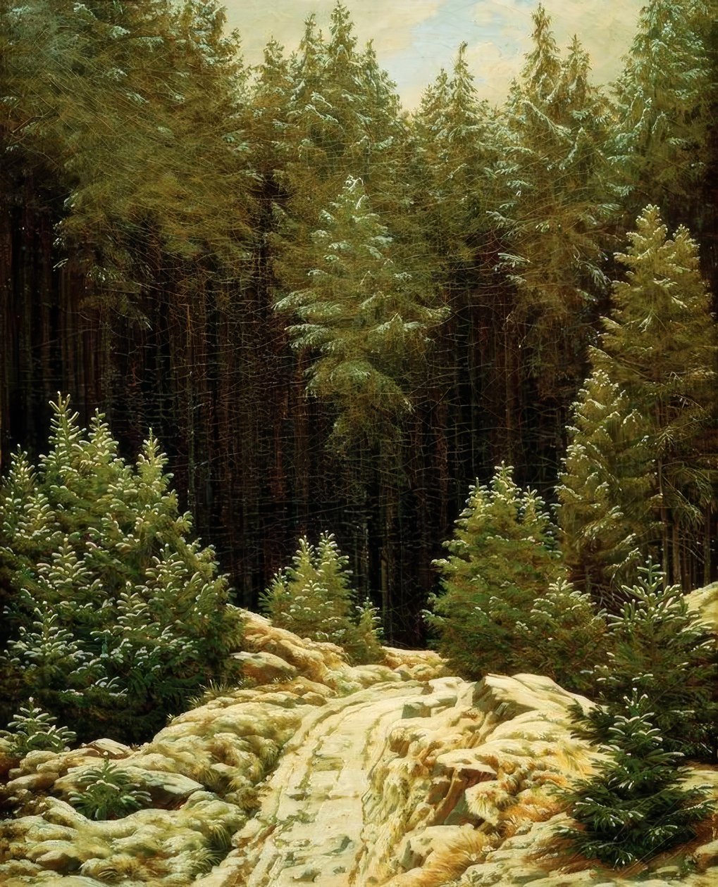 Frühschnee von Caspar David Friedrich