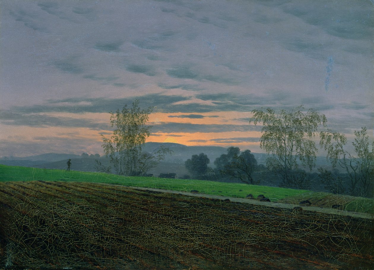 Gepflügtes Feld, ca. 1830 von Caspar David Friedrich