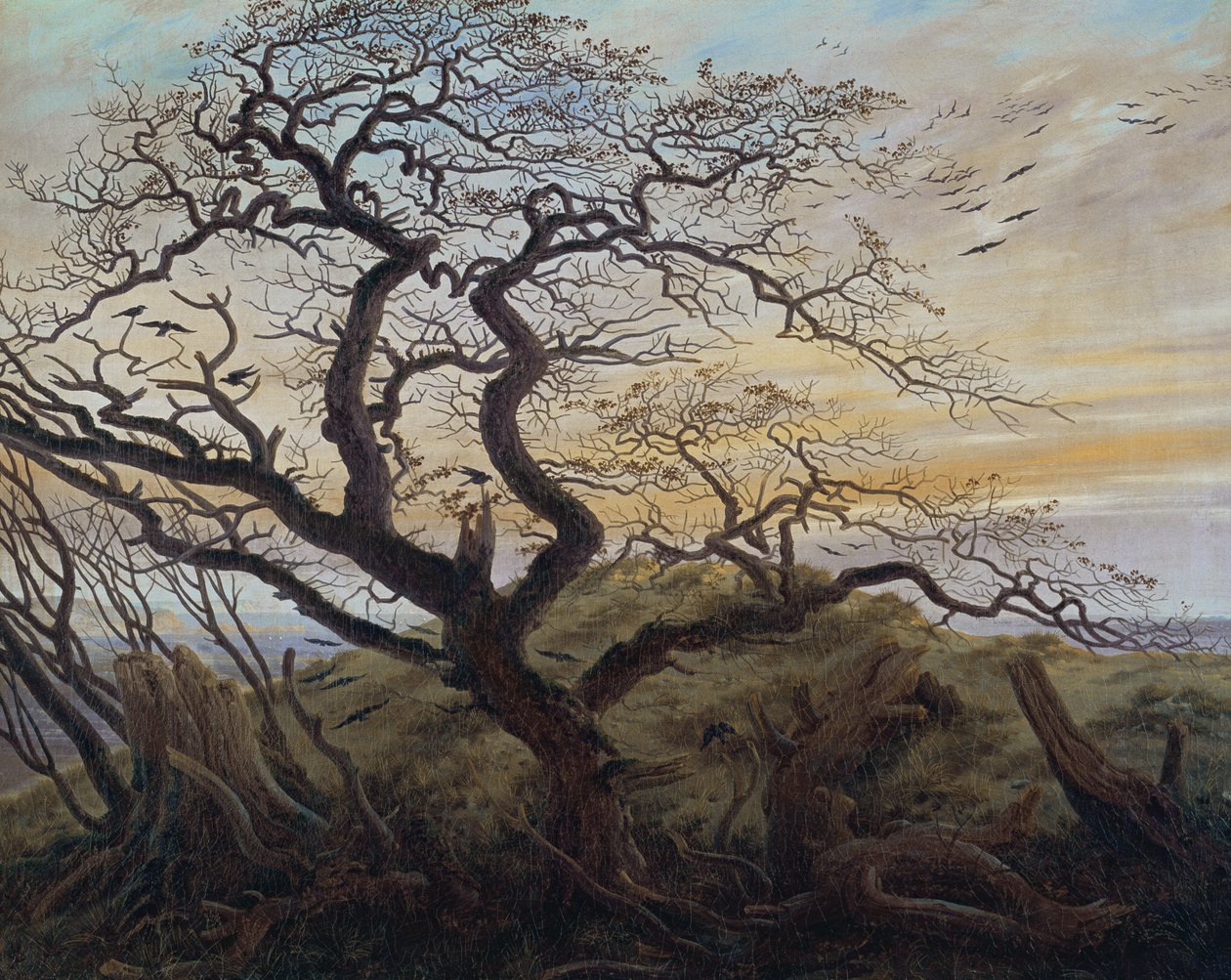 Der Baum der Krähen von Caspar David Friedrich