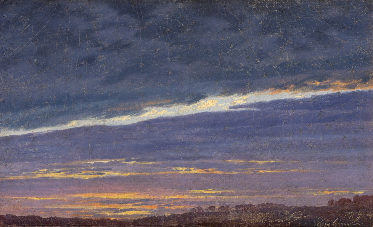 Nächtlicher bewölkter Himmel Abend, 1824 von Caspar David Friedrich