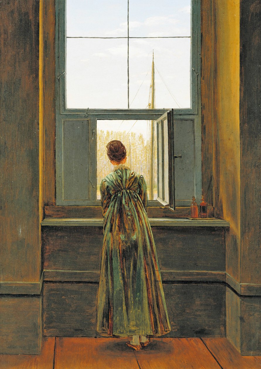 Frau am Fenster von Caspar David Friedrich