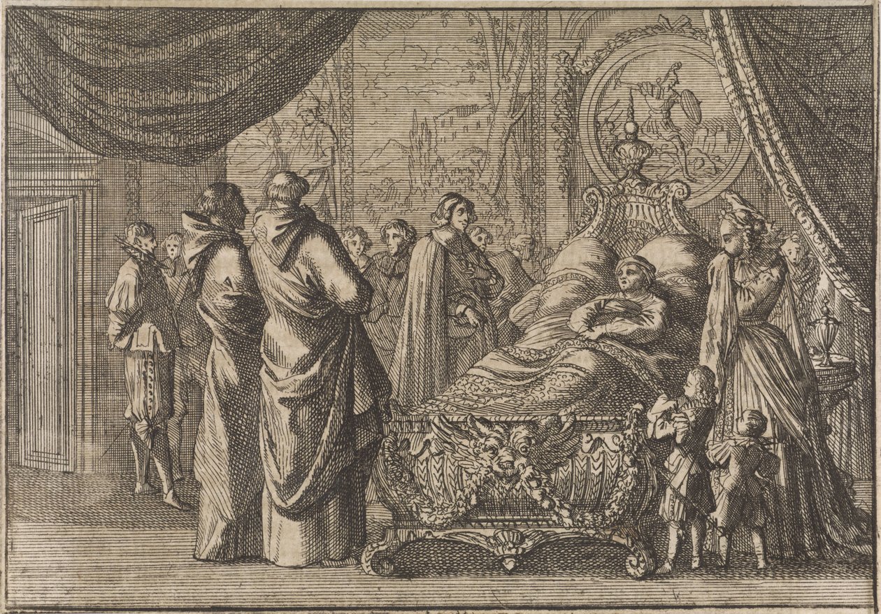 Sterbebett von Ludwig XIII., 1643 von Caspar Luyken (attributed to)