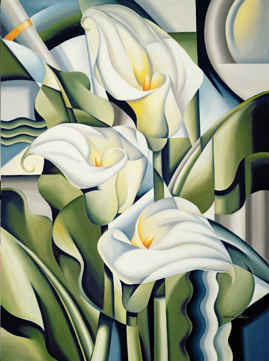 Kubistische Lilien von Catherine Abel