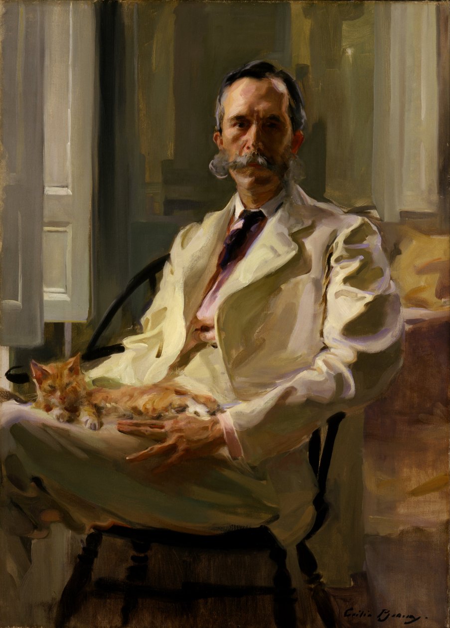 Mann mit der Katze (Henry Sturgis Drinker) von Cecilia Beaux