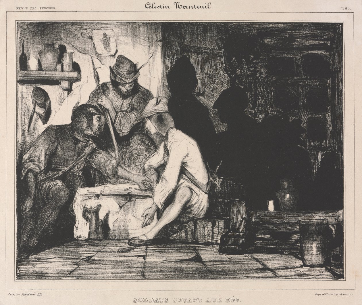 Soldaten beim Würfelspiel von Celestin Francois Nanteuil