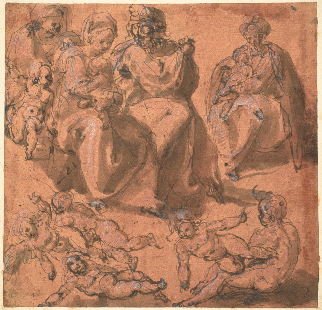 Studien einer Heiligen Familie von Cesare Pollini