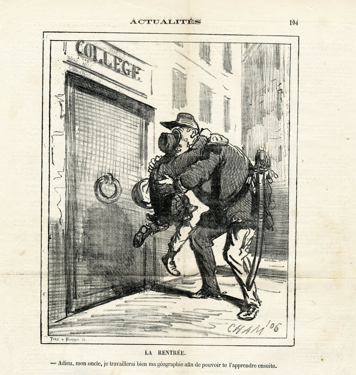 Illustration von Cham (1819-1879) in Le Charivari von Amédée de Noé