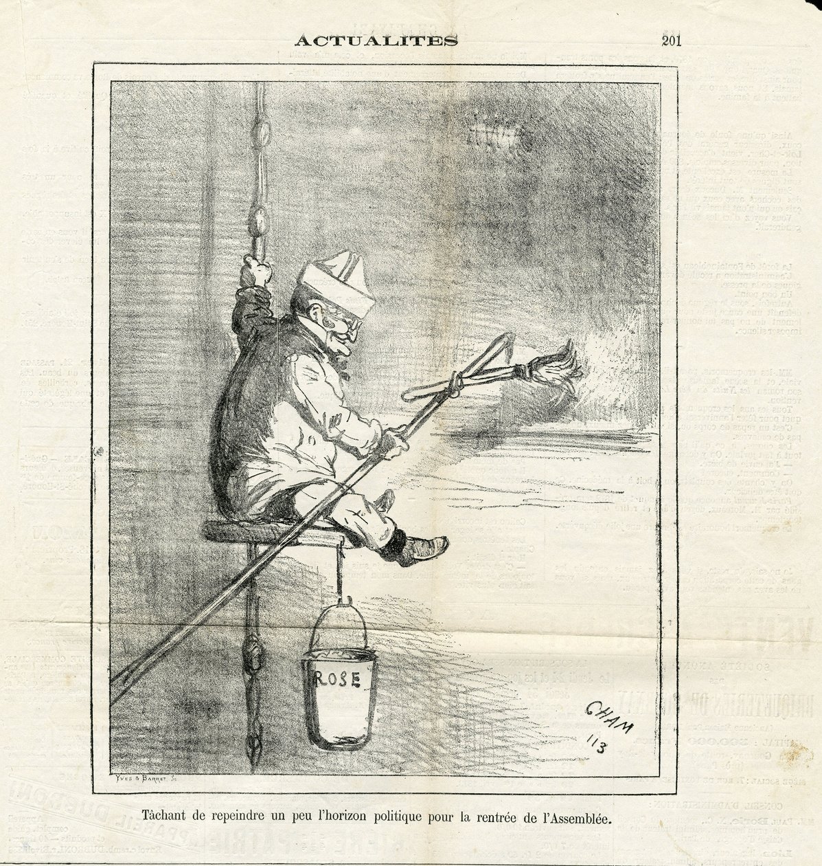 Illustration von Cham in Le Charivari von Amédée de Noé