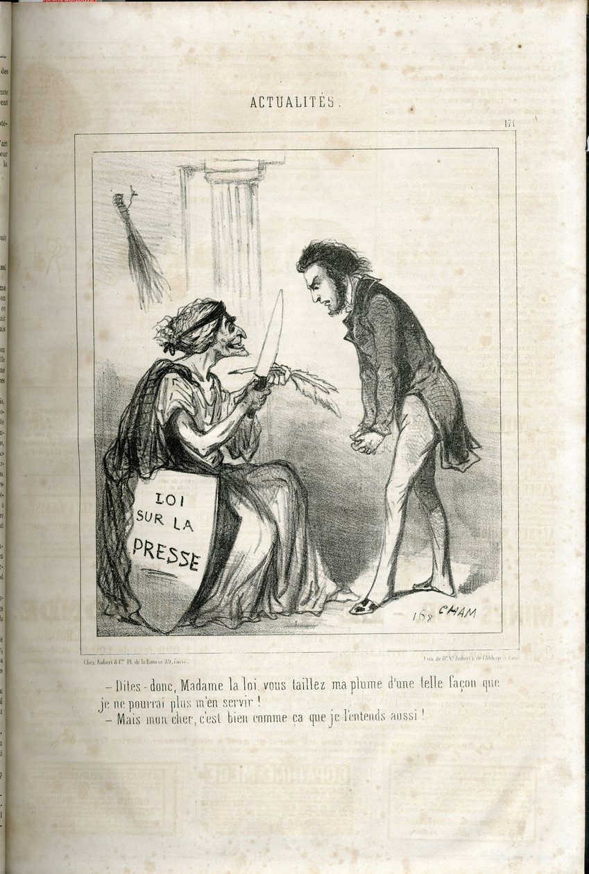 Illustration von Cham (1819-1879) in Le Charivari von Amédée de Noé