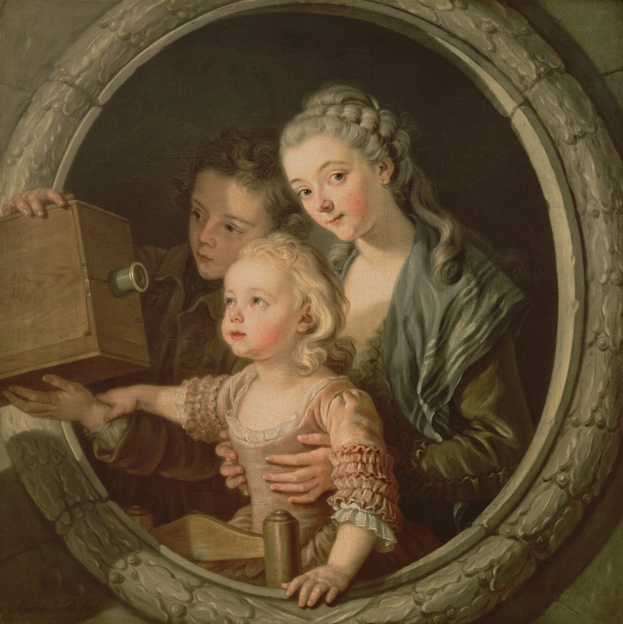 Die Camera Obscura, 1764 von Charles Amedee Philippe van Loo