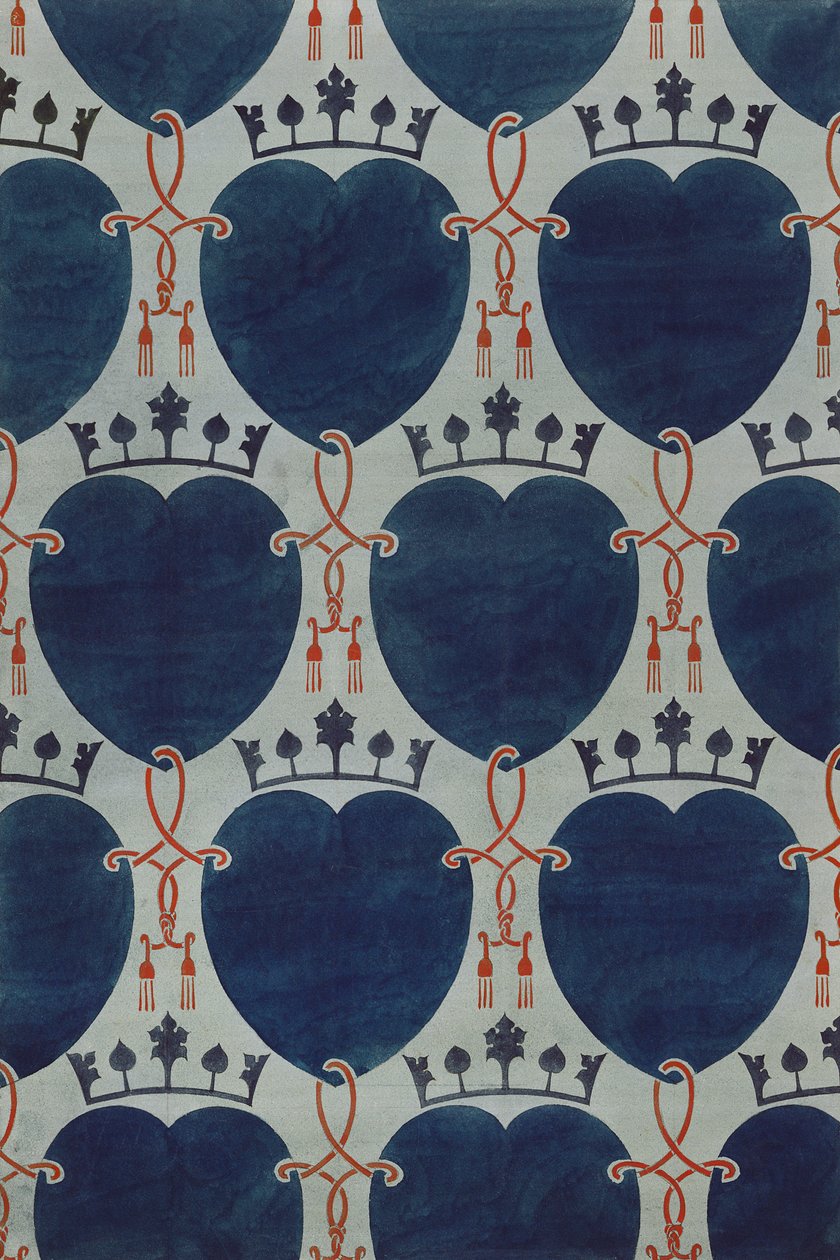 Entwurf für einen Stoff, ca. 1898 von Charles Francis Annesley Voysey