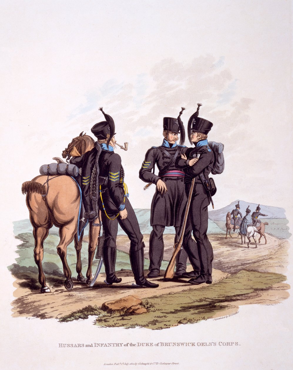 Uniform der Husaren und Infanterie und das Oel