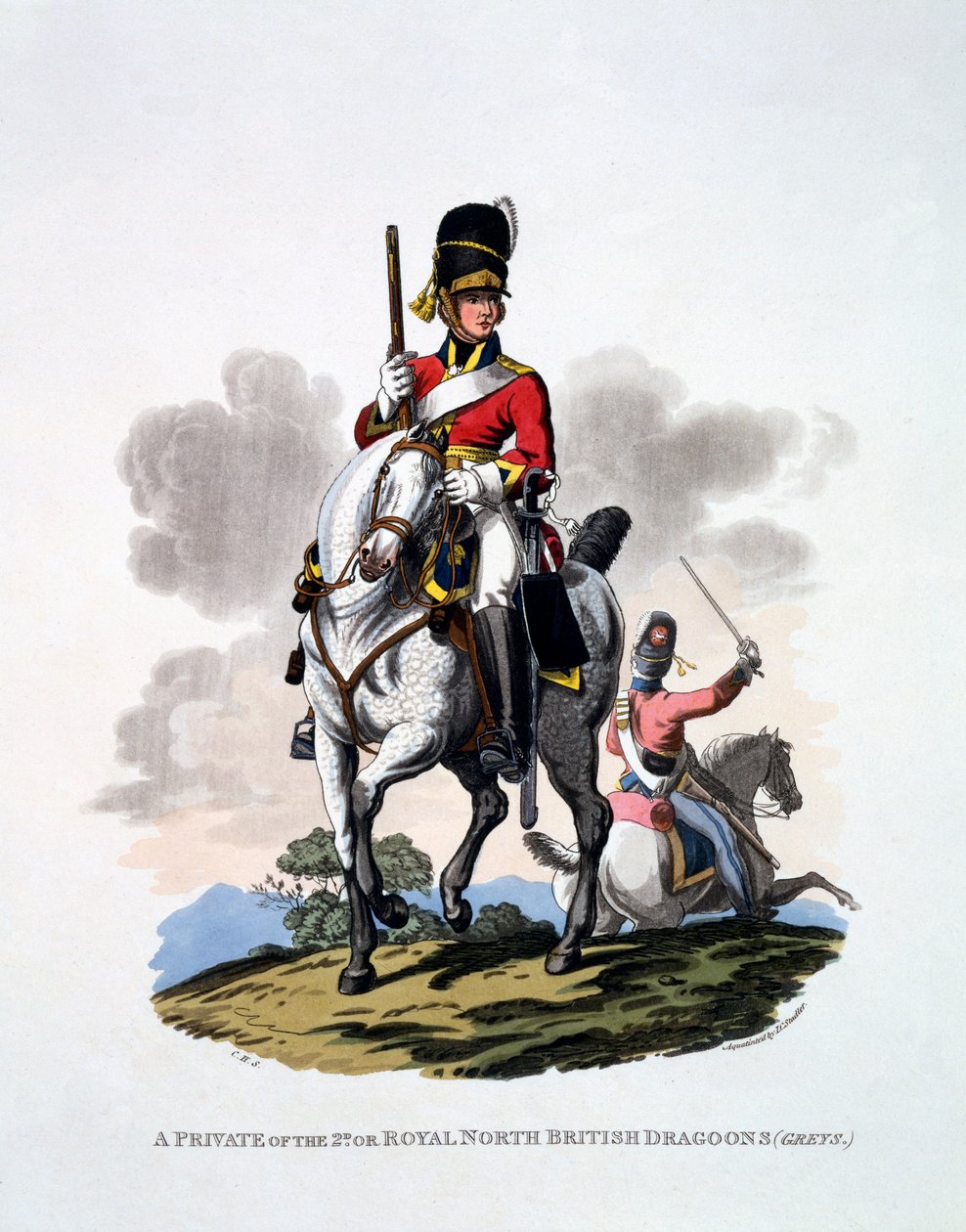 Uniform eines Soldaten der 2. oder Royal North British Dragoons, 