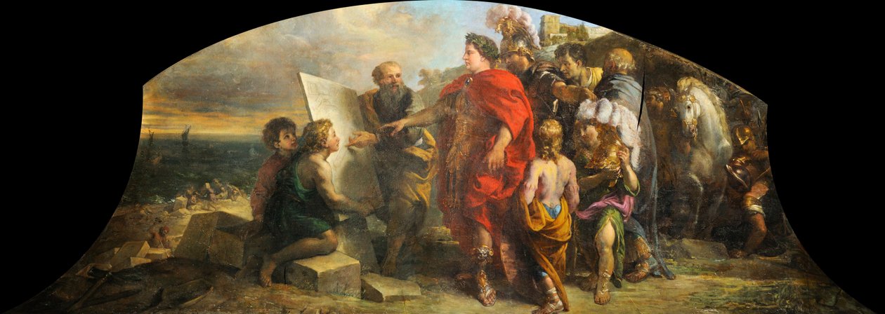 Augustus lässt den Hafen von Miseno bauen von Charles de la Fosse