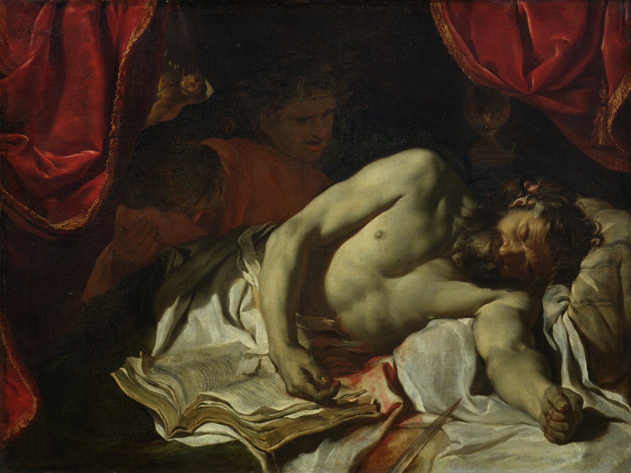 Der Tod von Cato von Utica (95-46 v. Chr.) 1646 von Charles Le Brun