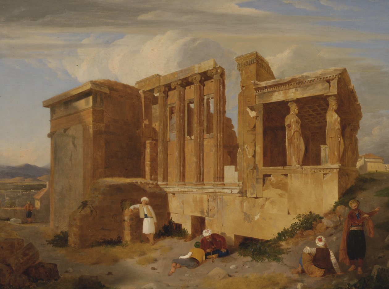 Das Erechtheion, Athen, mit Figuren im Vordergrund von Charles Lock Eastlake