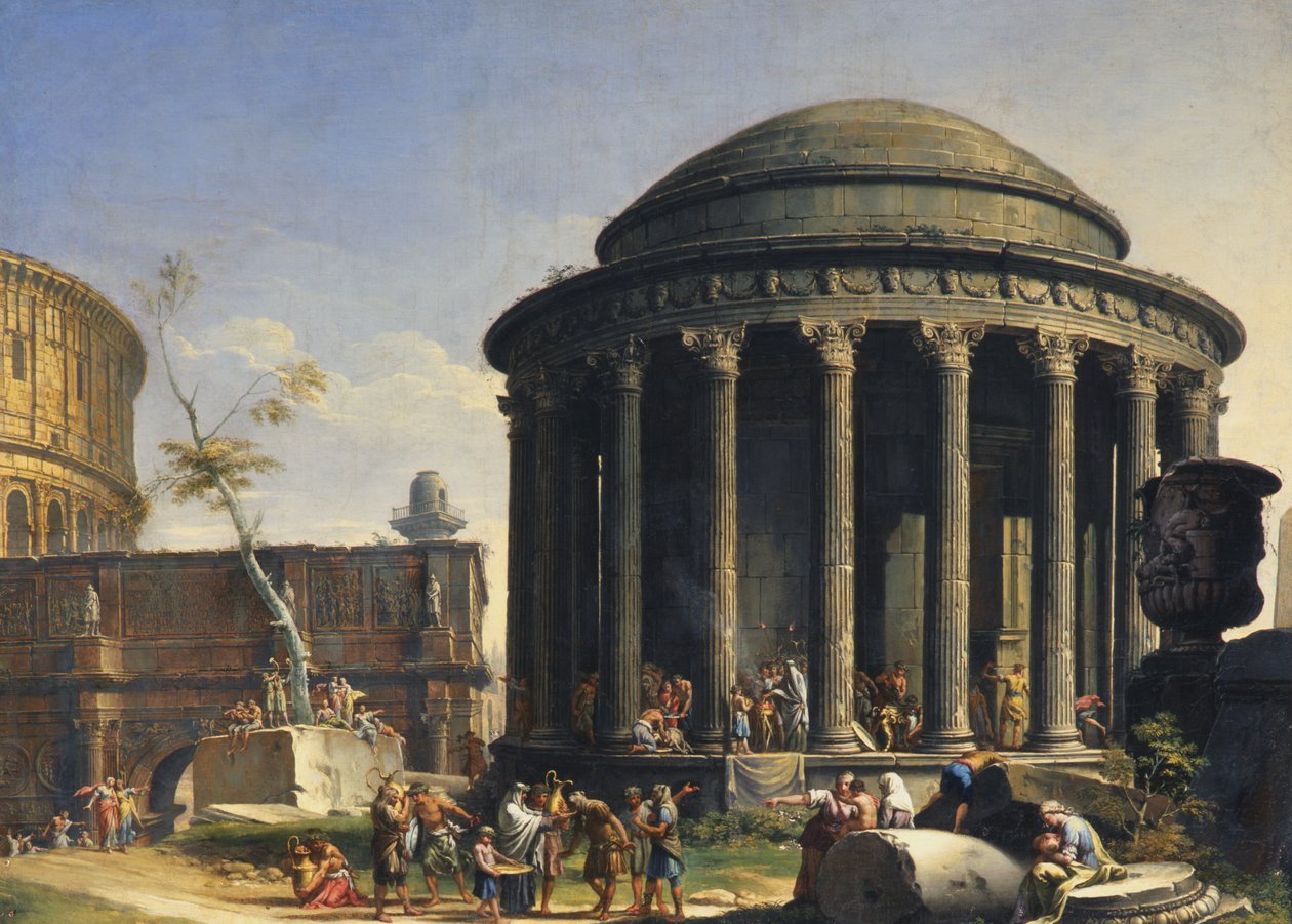 Tempel der Vesta von Charles Louis Clerisseau