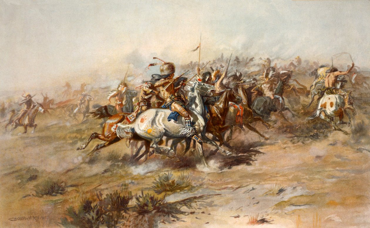 Die Schlacht am Little Bighorn, Juni 1876 von Charles Marion Russell