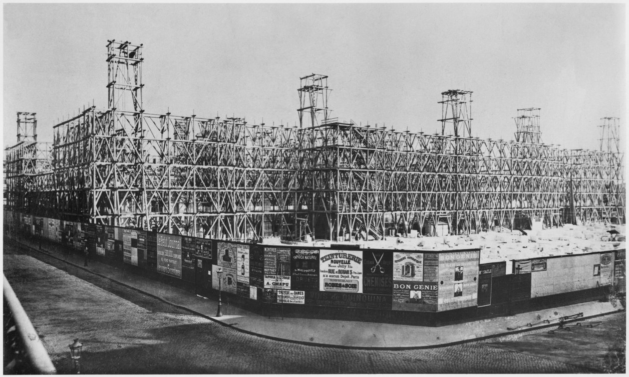 Bau der Oper, Paris von Charles Marville