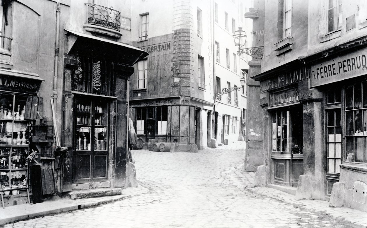 Kreuzung der Fromentel-, Saint-Hilaire-, Jean-de-Beauvais-, Charretiere- und Mont-de-Marsan-Straßen, Paris, 1858-78 von Charles Marville