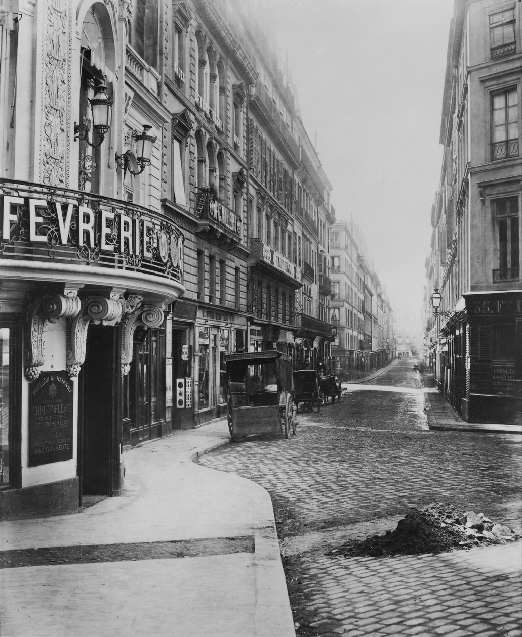 Rue Louis-le-Grand, vom Boulevard des Italiens, Paris, 1858-78 von Charles Marville